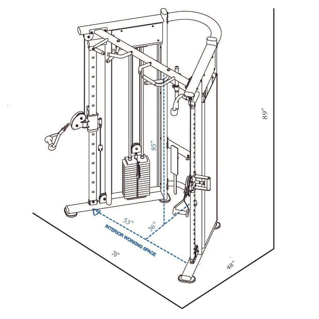 BodyKore Dual Adjustable Pulley System / Functional Trainer (MX1161) - Image 4
