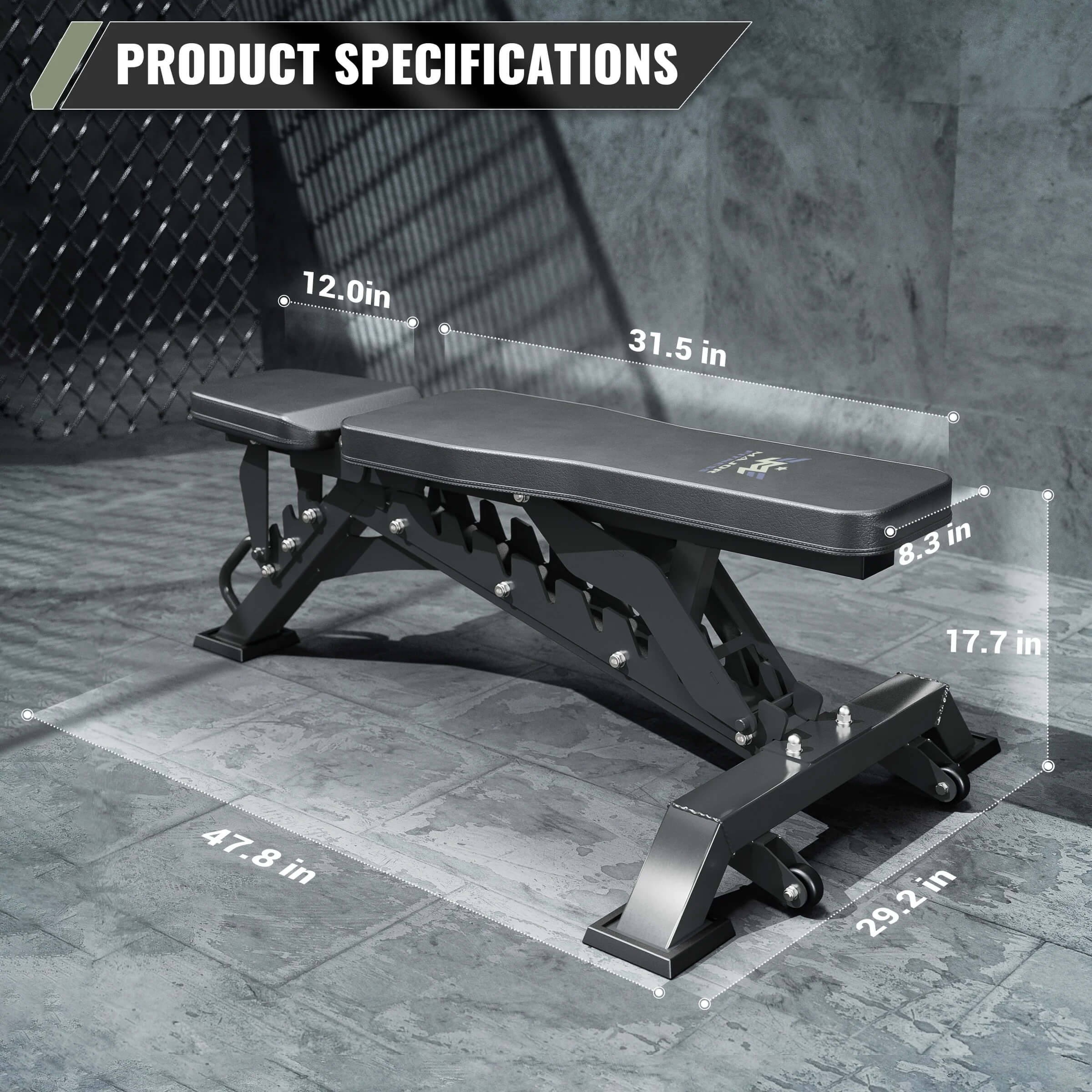 Major Fitness Adjustable Bench (PLT01) - Image 5
