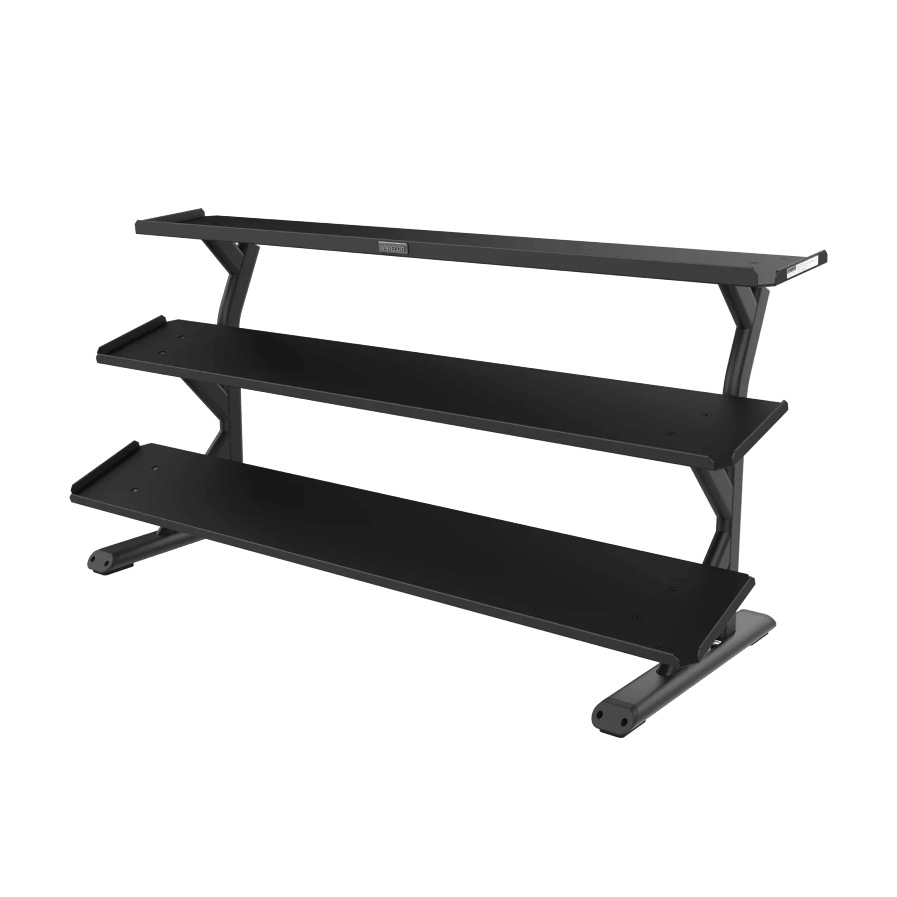 Precor Vitality Series 3-Tier, 15-Pair, Flat Tray Dumbbell Rack (VBR 6805)