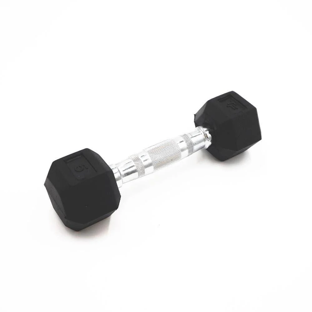 Top Fitness Rubber Hex Dumbbell - Image 4