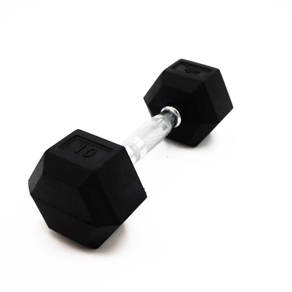 Top Fitness Rubber Hex Dumbbell - Image 6