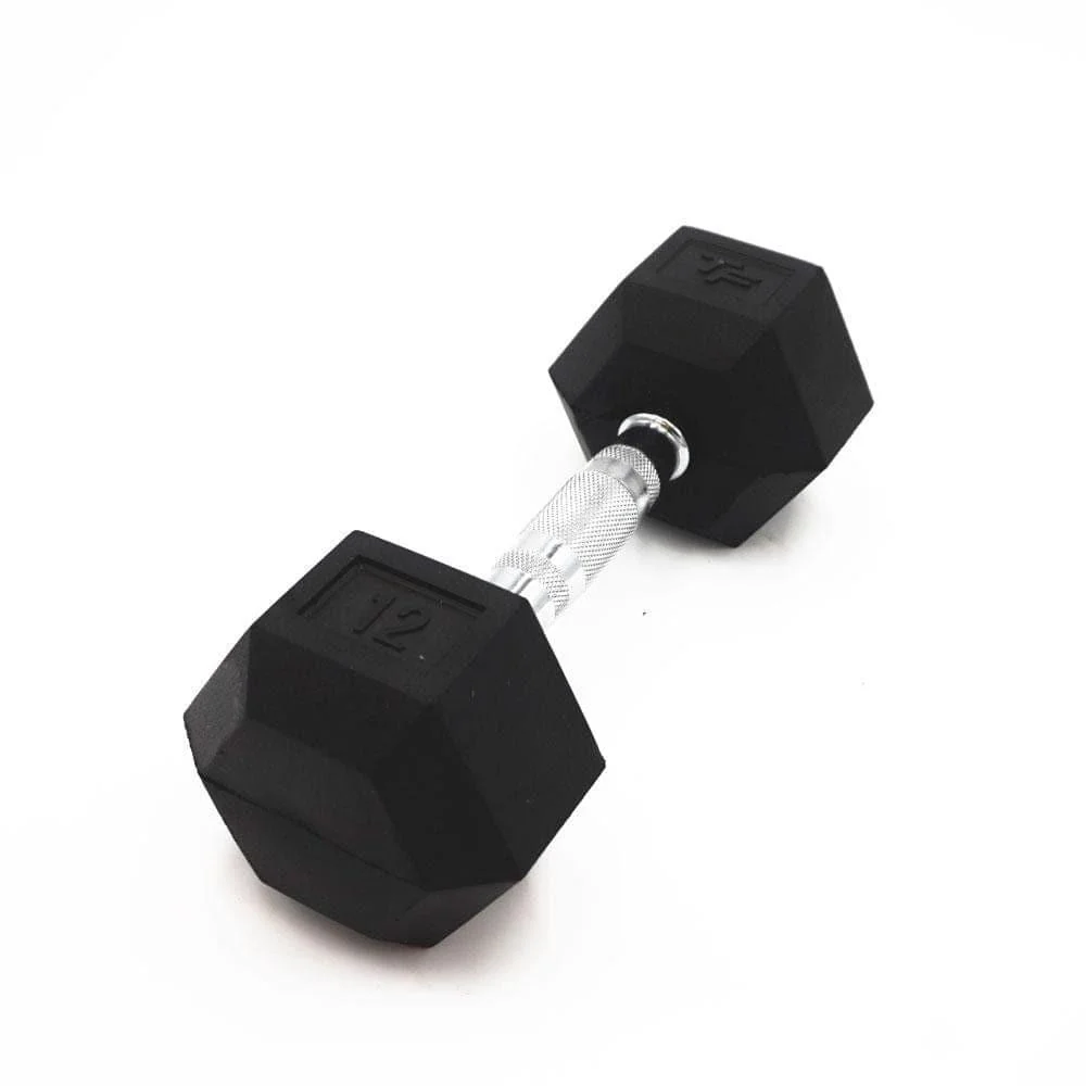Top Fitness Rubber Hex Dumbbell - Image 7