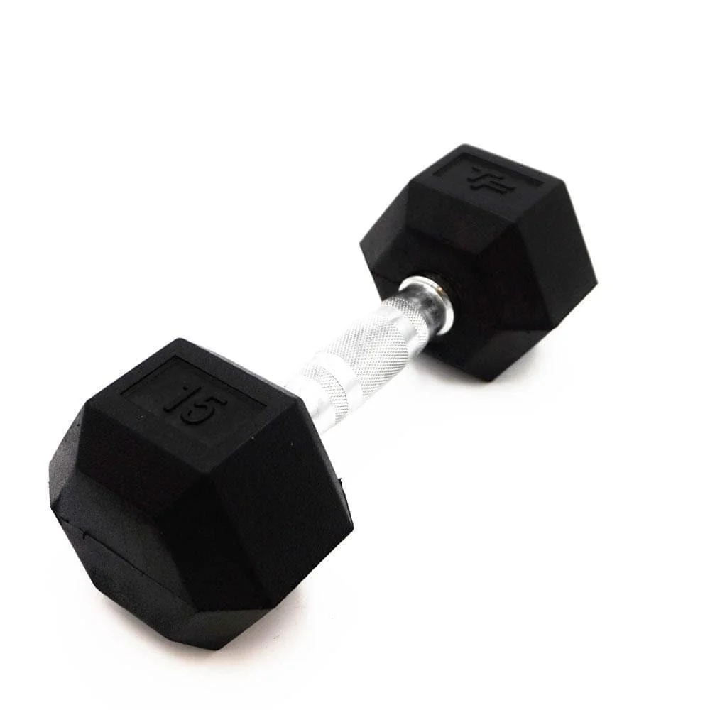 Top Fitness Rubber Hex Dumbbell - Image 8