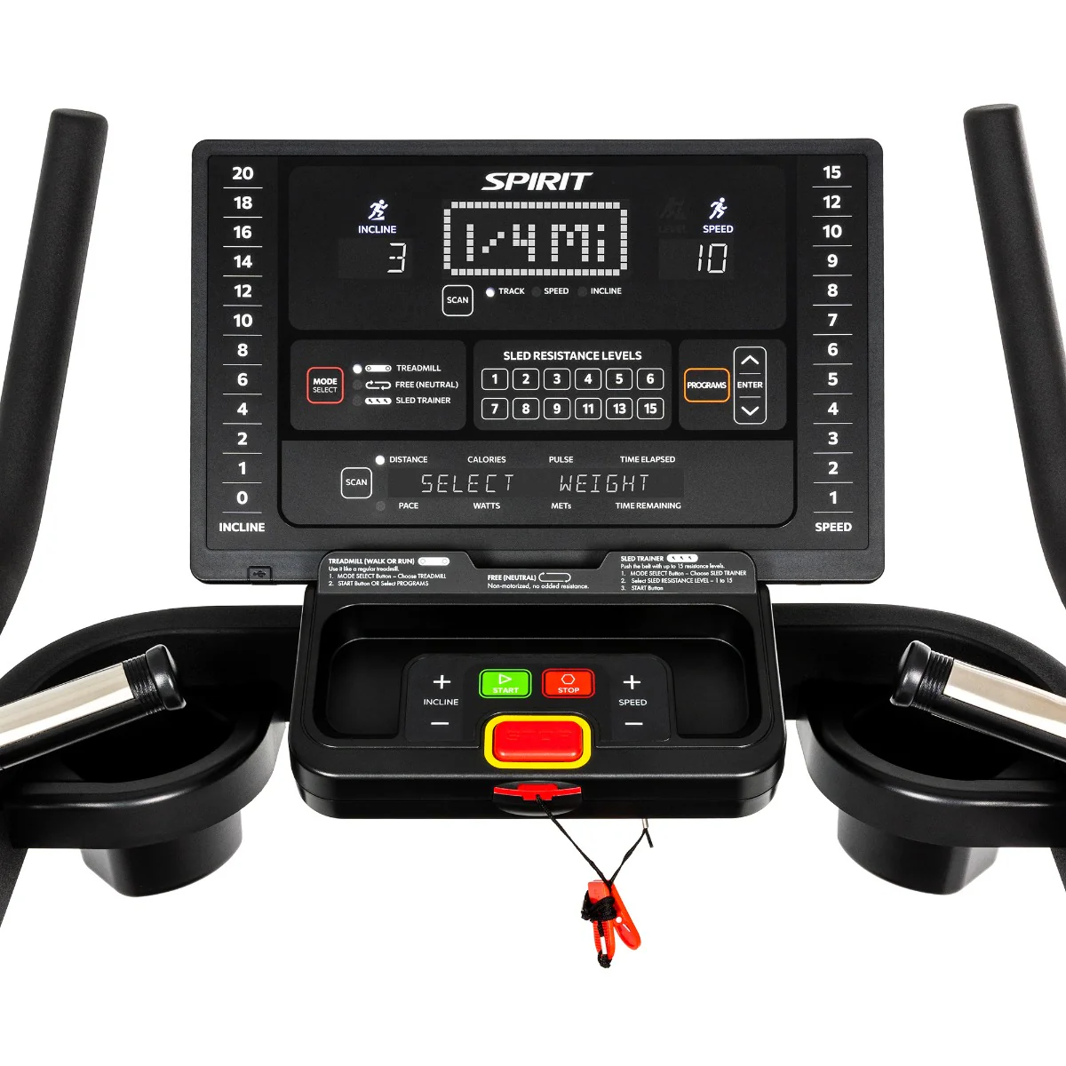 Spirit Fitness CTSBS900 Slat Belt Sled Treadmill - Image 2