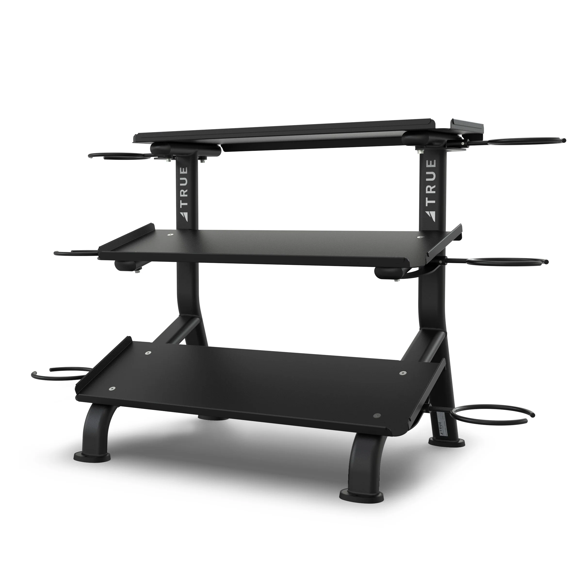 True Fitness Line FS-24 3-Tier Flat Tray Dumbbell Rack - Image 3